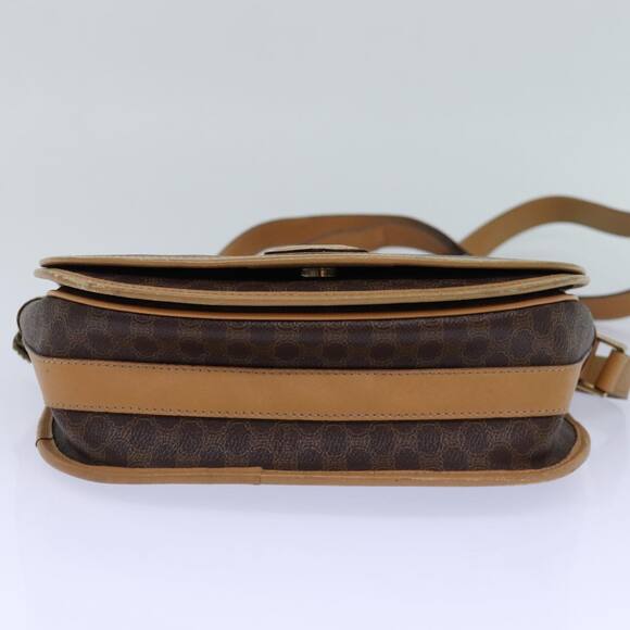 CELINE Macadam Canvas Shoulder Bag Pvc Leather Brown Gold - Picture 5 of 16